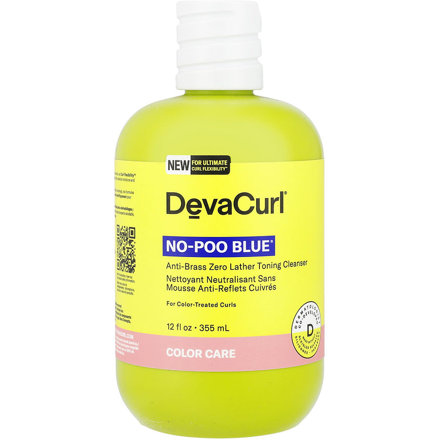 No Poo Blue Anti-brass Zero Lather Curl Cleanser 12oz (packaging May Vary)