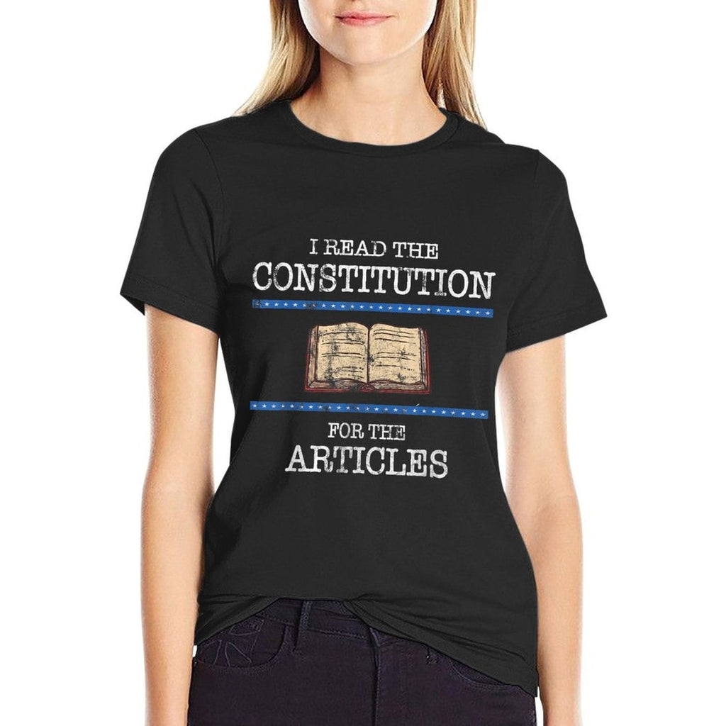 History Teachers Read The Constitution Distressed Funny  Wrinkle-resistant T-Shirt