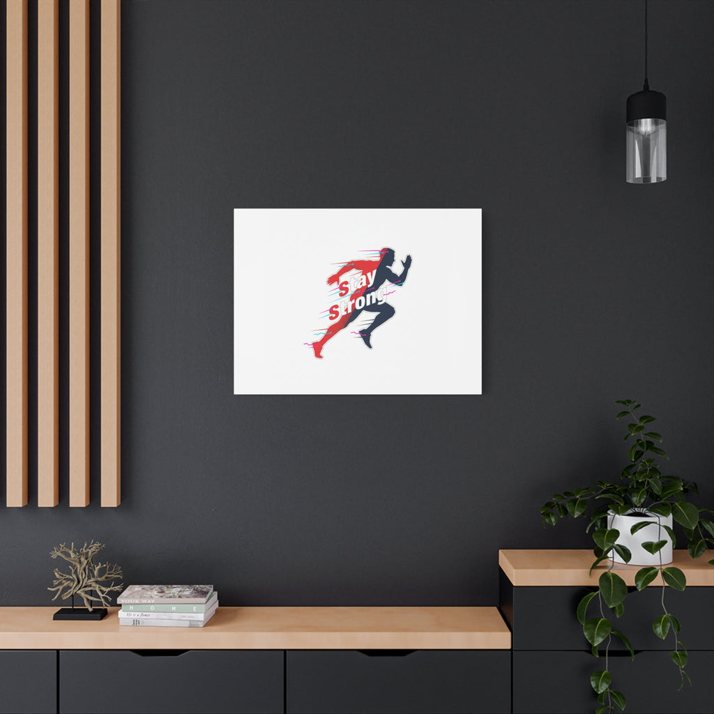 Stay Strong Runner Canvas | Fitness Motivation, Gym Wall Art
