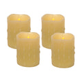 LED Dripping Wax Pillar Candles with Remote (Set of 4)