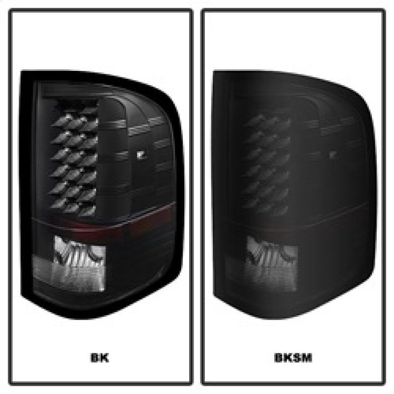SPYDER Xtune Chevy Silverado 07-13 LED Tail Lights Black Smoke ALT-JH-CS07-LED-BKSM 5077493