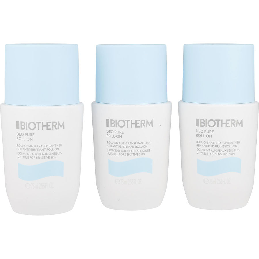 Set-deo Pure Trio Antiperspirant Roll-on ( Alcohol Free  )--3x75ml/2.53oz