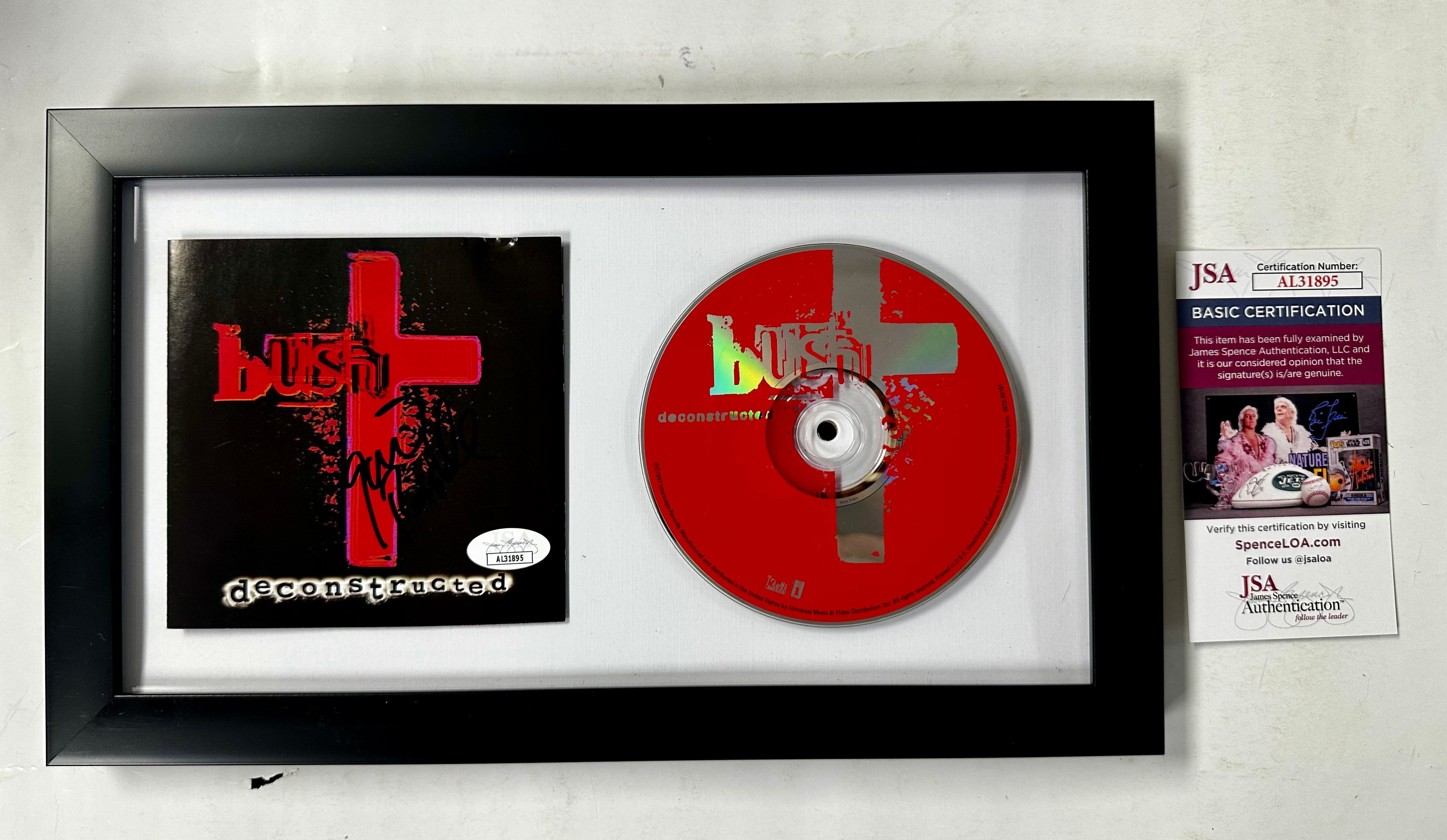 Gavin Rossdale Signed BUSH Deconstructed Framed CD Booklet With JSA COA
