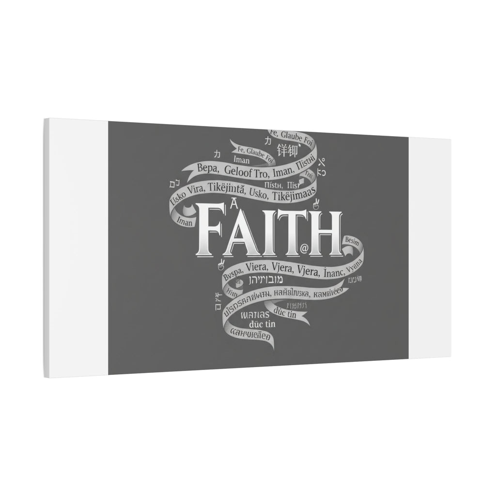 handwritten faith ribbon Canvas | sketch aesthetic, doodle design