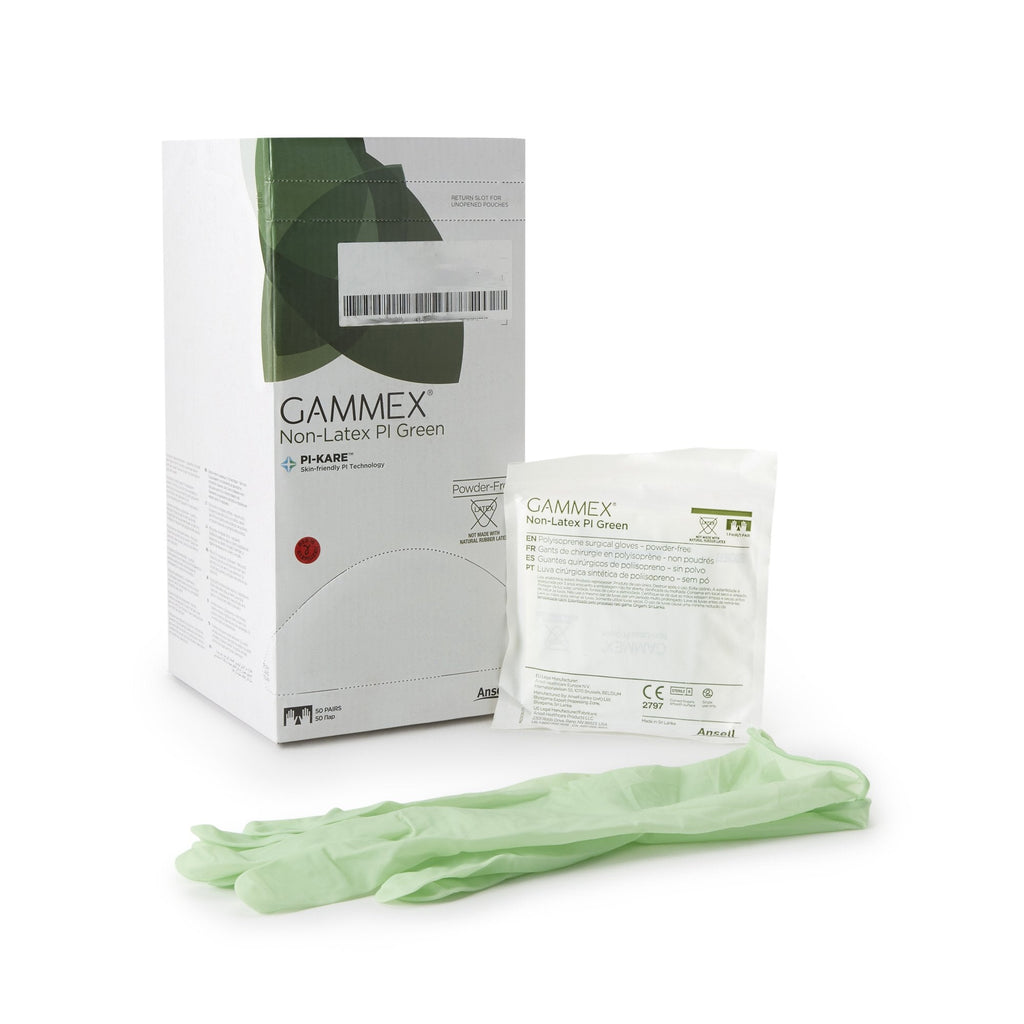 Gammex® Non-Latex PI Green Polyisoprene Surgical Glove, Size 8, Light Green 20685280