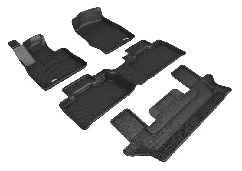 3D MAXpider 2020-2021 Ford Explorer 1st/2nd/3rd Row Floor Mats - Black L1FR13101509