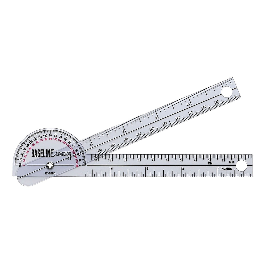 Baseline® 180° Head Plastic Goniometer, 6 Inch Arms 12-1005