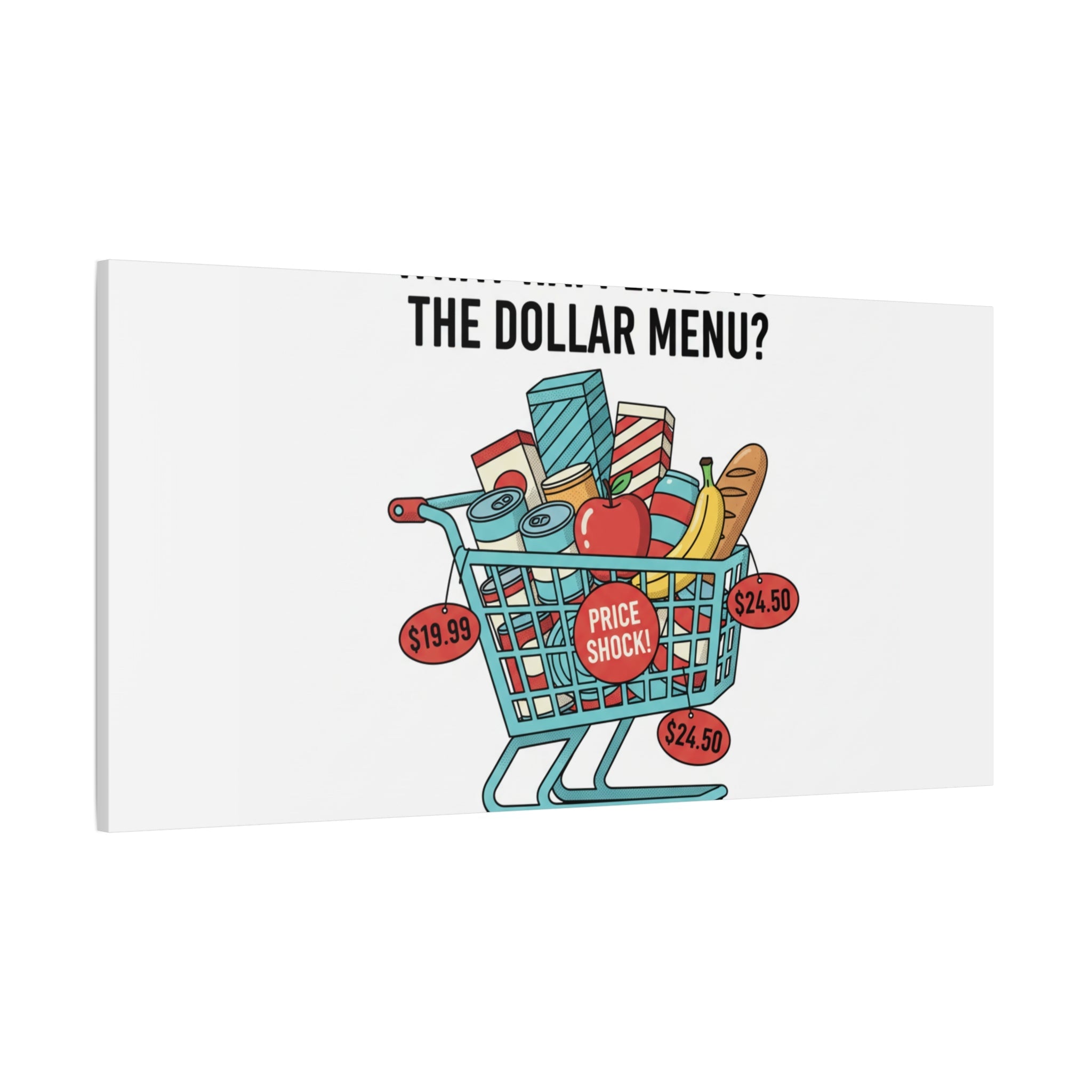 What Happened to the Dollar Menu? Canvas | Grocery Prices Meme, Price Shock Wall Art