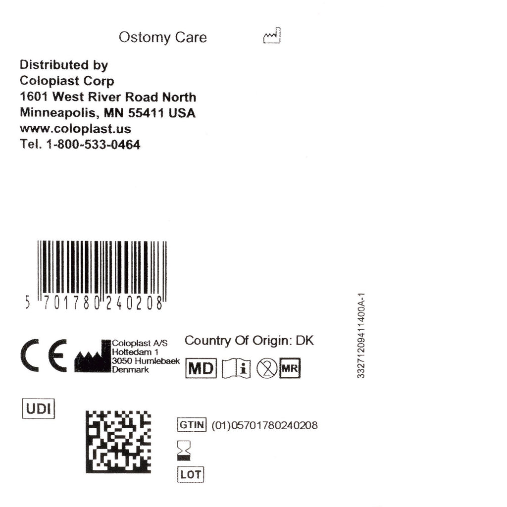 Ostomy Seal Brava® Convex, Starter Hole 1-9/16 Inch (40mm) 12094