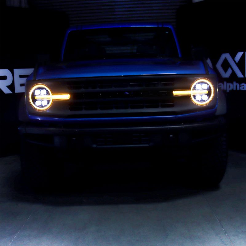 AlphaRex 21-23 Ford Bronco NOVA LED Projector Headlights Black 880260 *Discontinued