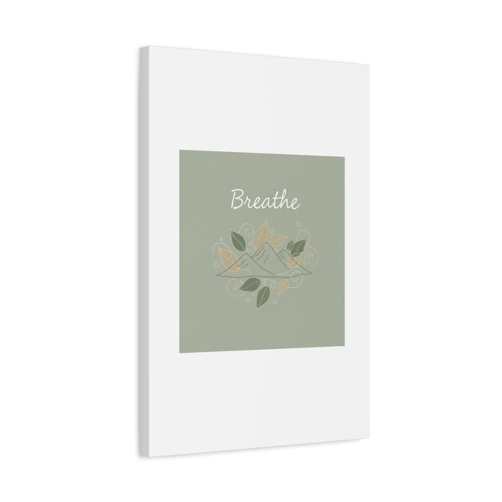 Breathe Mountain Line Canvas | Nature Symbols, Minimal Forest Wall Art