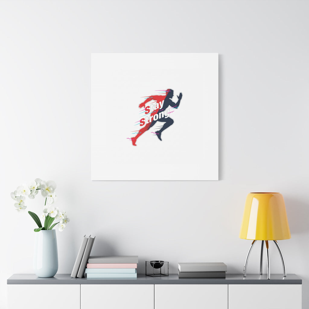 Stay Strong Runner Canvas | Fitness Motivation, Gym Wall Art