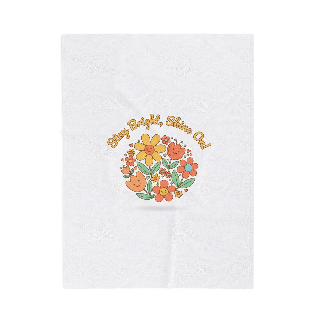Stay Bright Shine On Velveteen Plush Blanket | Hopecore, Radical Optimism