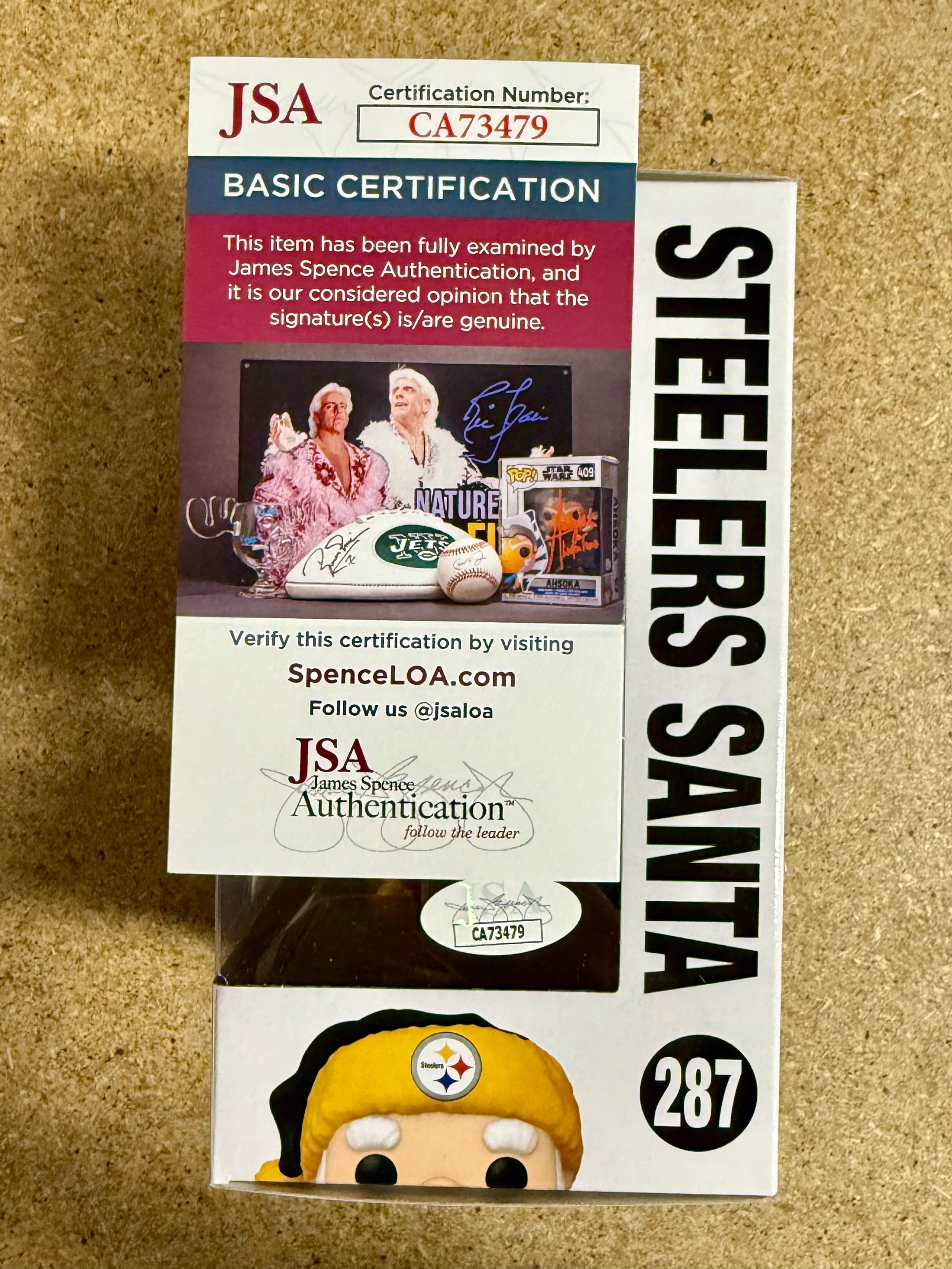 Nick Herbig Signed NFL Pittsburgh Steelers Santa Funko Pop! #287 With JSA COA