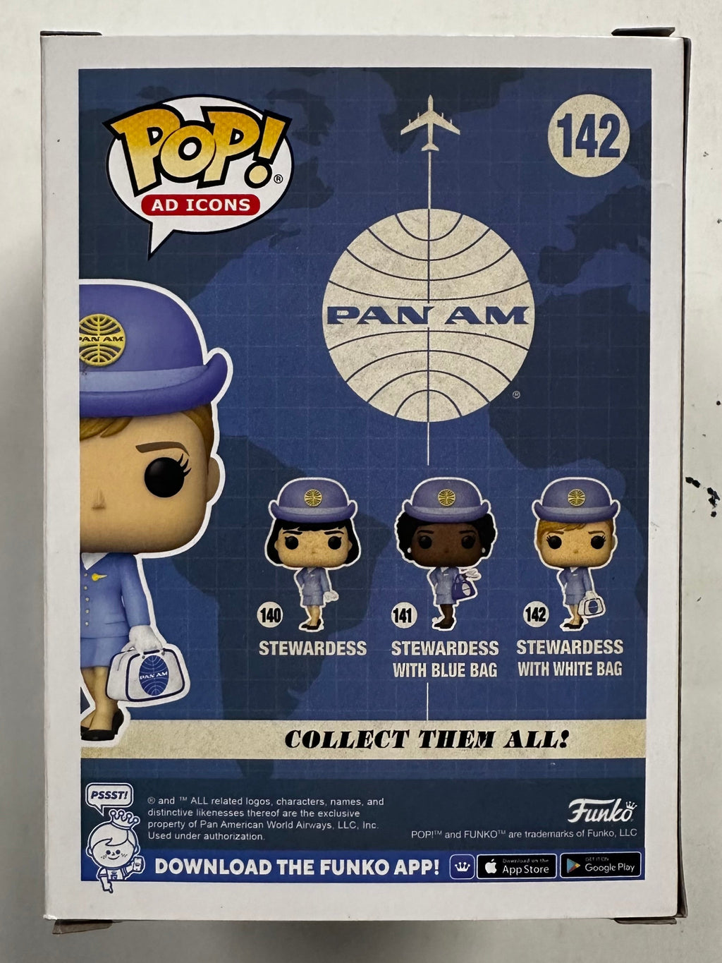 Funko Pop! Ad Icons Pan Am Airways Stewardess With White Bag #142 Vaulted 2021