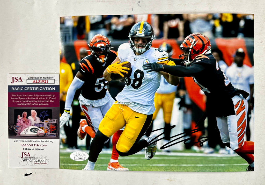 Pat Freiermuth Signed Autographed NFL Pittsburgh Steelers TE 8x10 Photo With JSA COA