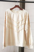 Plus Taupe Fringe Sweater
