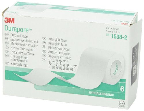 3M™ Durapore™ Silk-Like Cloth Medical Tape 2" x 10 Yards - 1538-2