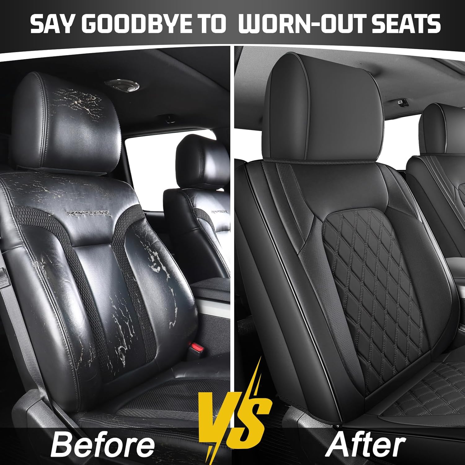 Umbrauto Truck Seat Covers for Silverado/Sierra,Black