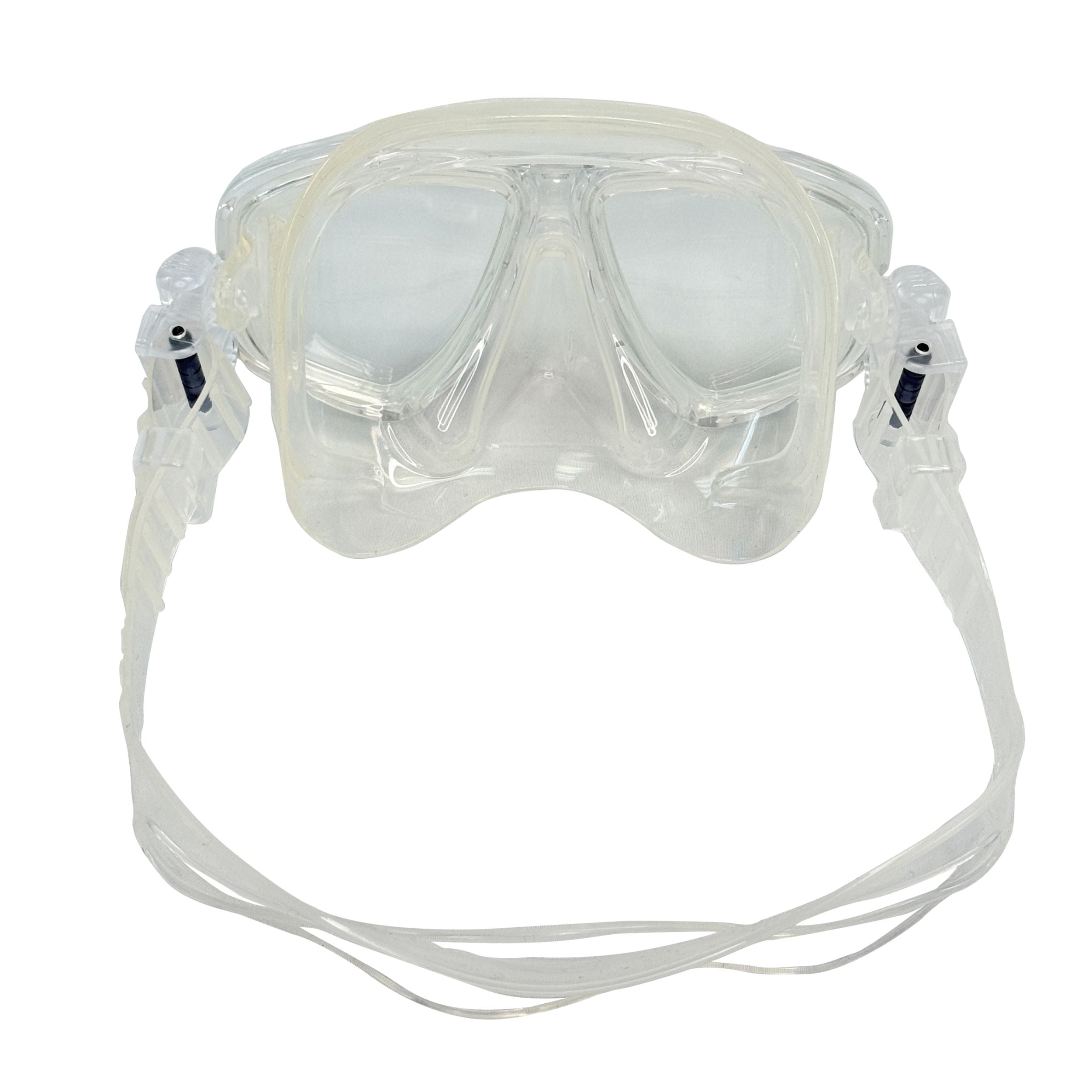Palantic M36 Translucent Charcoal/Clear Silicone RX Nearsighted Lenses Dive/Snorkeling Mask