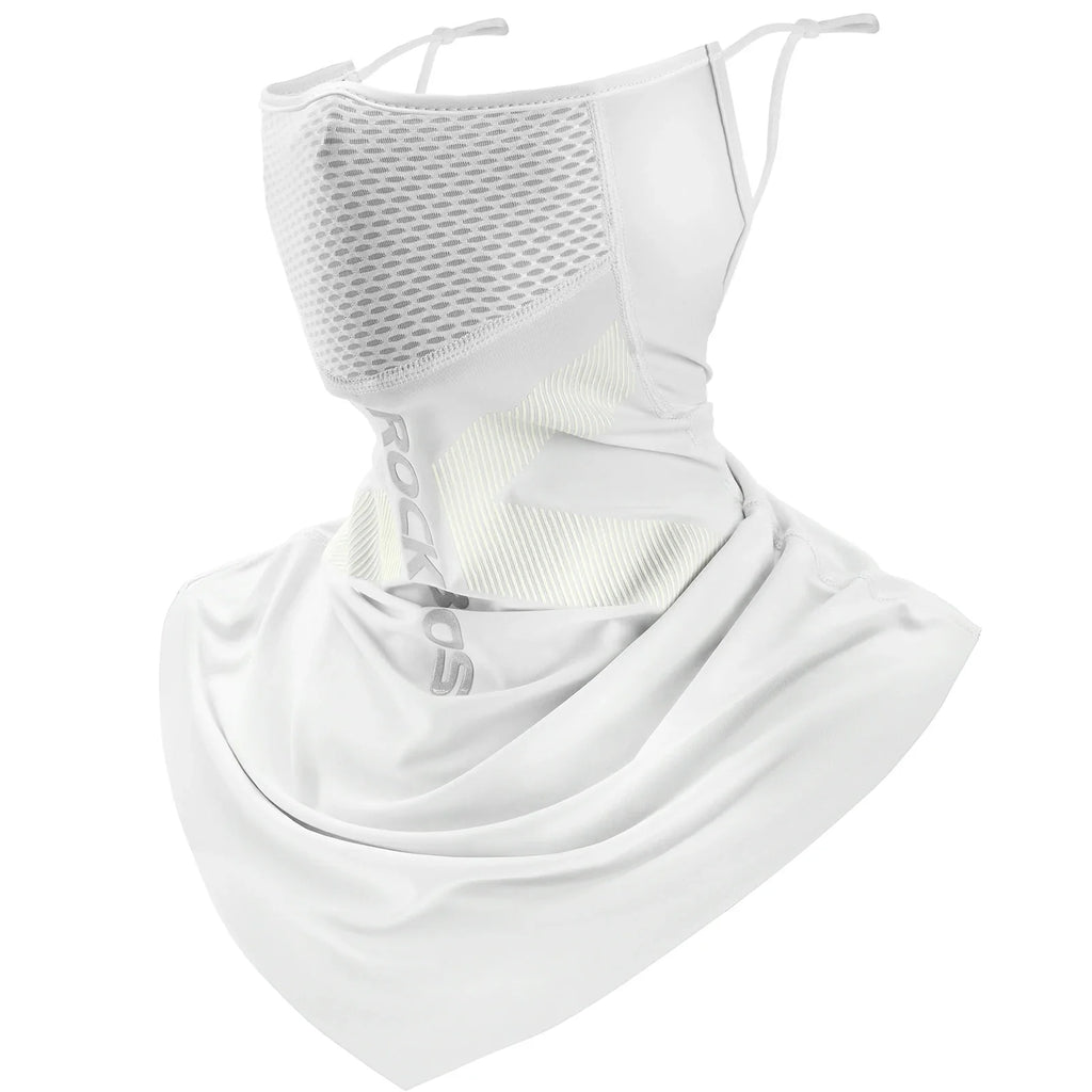 ROCKBROS Cooling Neck Gaiter with Ear Loops – Breathable Summer Face Cover for Cycling Fishing