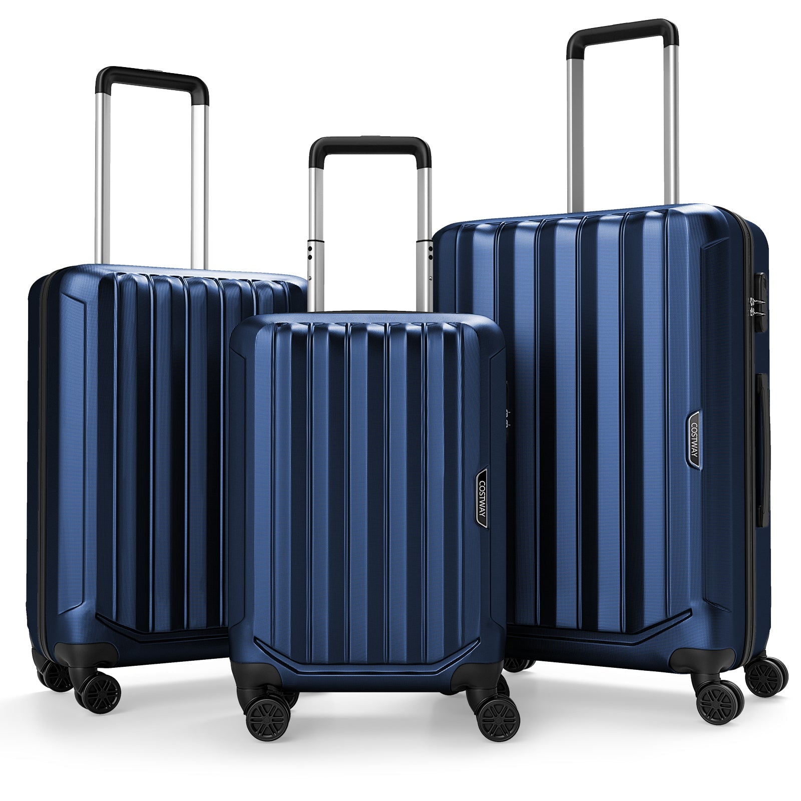 3-Piece Hardside Luggage Set (20/24/28 Inch) Lightweight with 3-Digital Lock