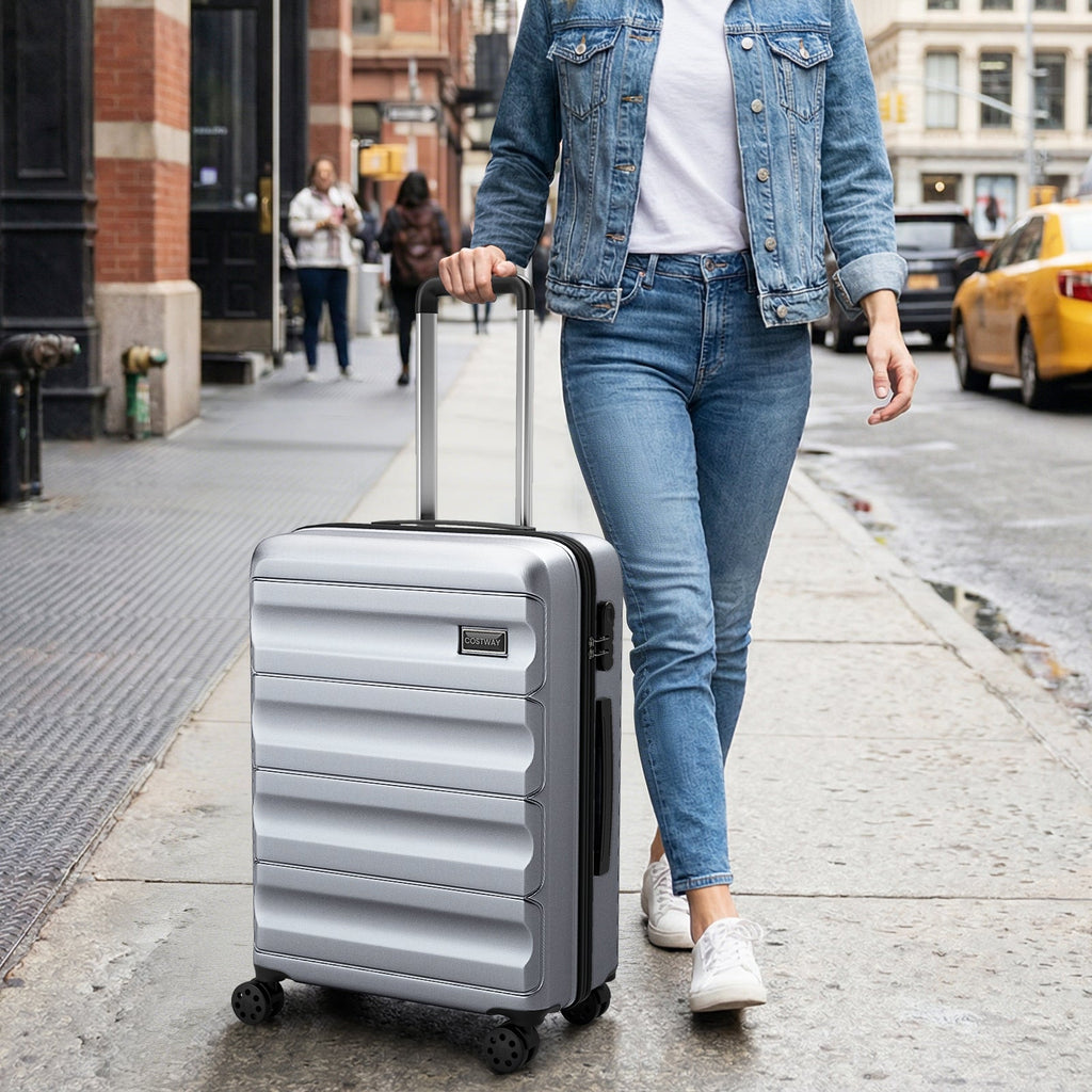 3-Piece Hardside Luggage Set 20/24/28 Inch Lightweight Hardside Suitcases