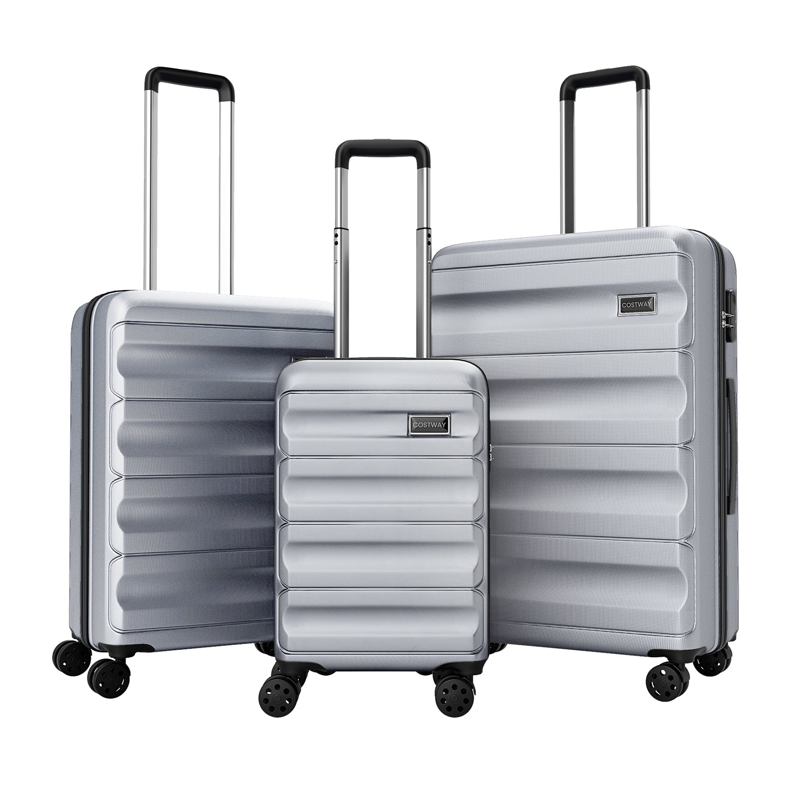 3-Piece Hardside Luggage Set 20/24/28 Inch Lightweight Hardside Suitcases