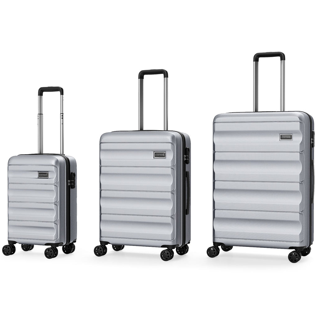 3-Piece Hardside Luggage Set 20/24/28 Inch Lightweight Hardside Suitcases