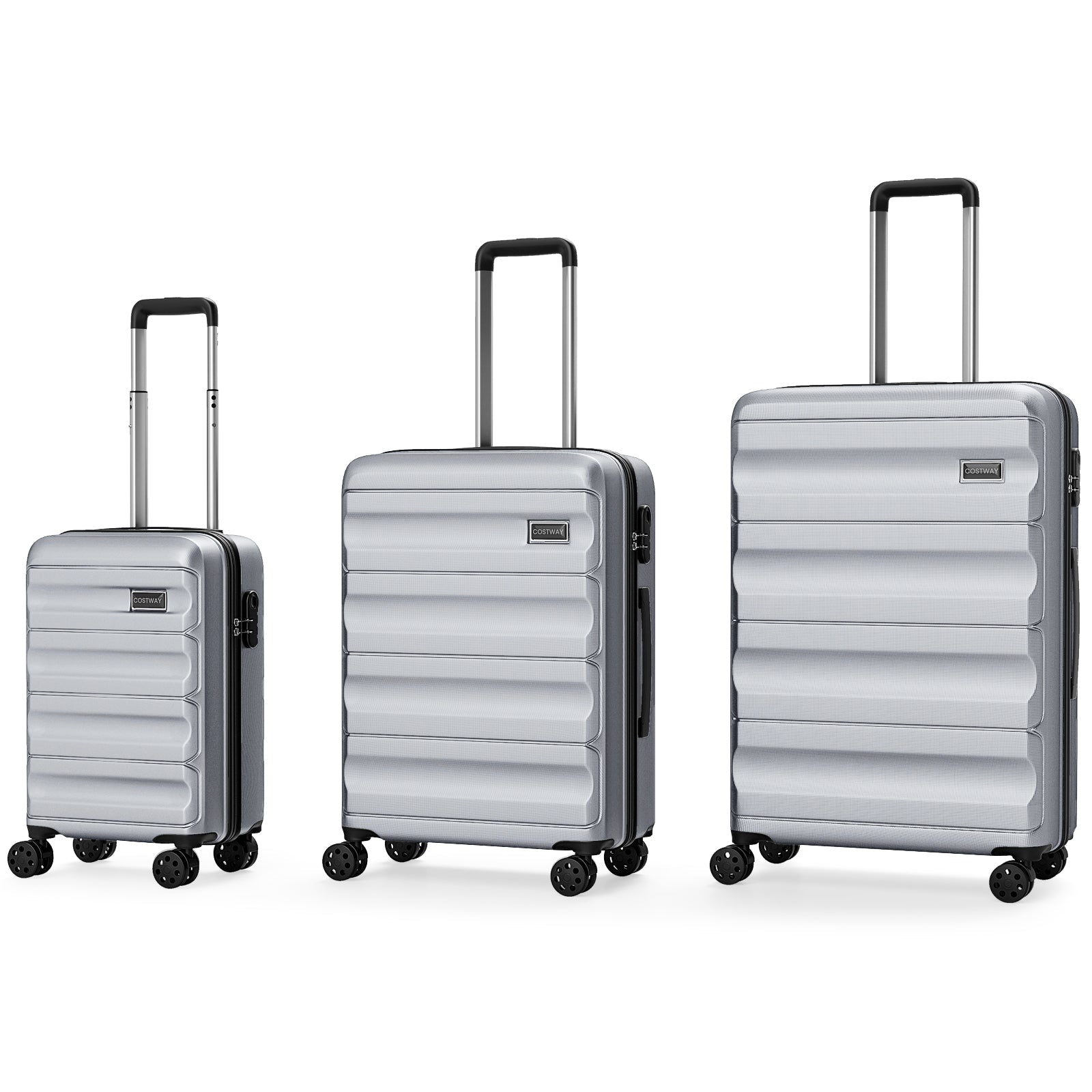 3-Piece Hardside Luggage Set 20/24/28 Inch Lightweight Hardside Suitcases