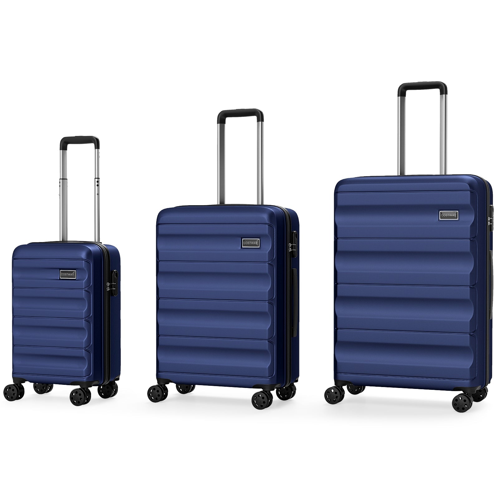 3-Piece Hardside Luggage Set 20/24/28 Inch Lightweight Hardside Suitcases