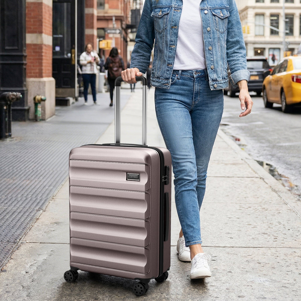 3-Piece Hardside Luggage Set 20/24/28 Inch Lightweight Hardside Suitcases
