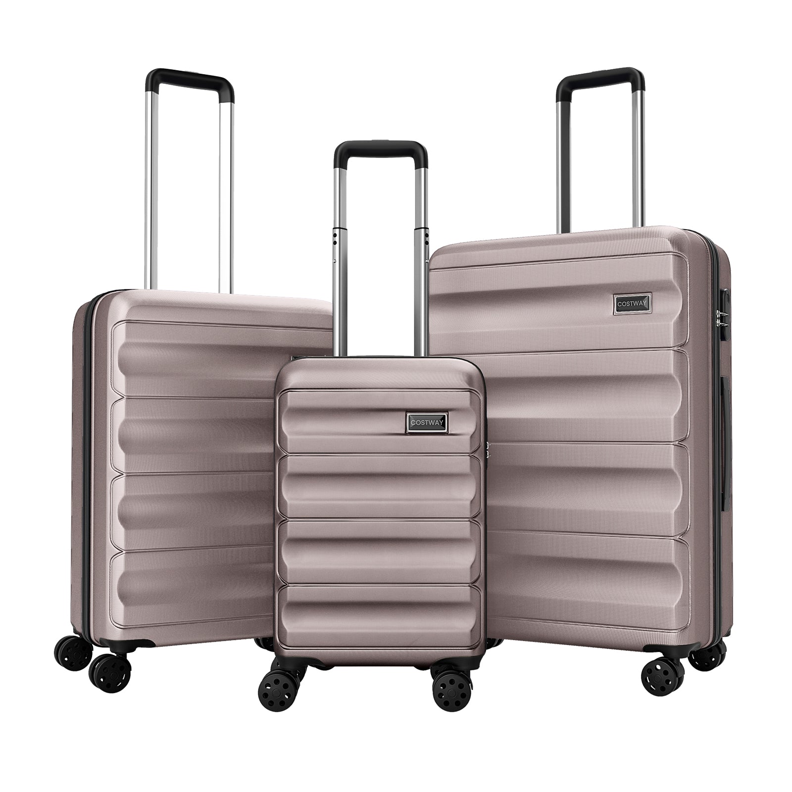 3-Piece Hardside Luggage Set 20/24/28 Inch Lightweight Hardside Suitcases