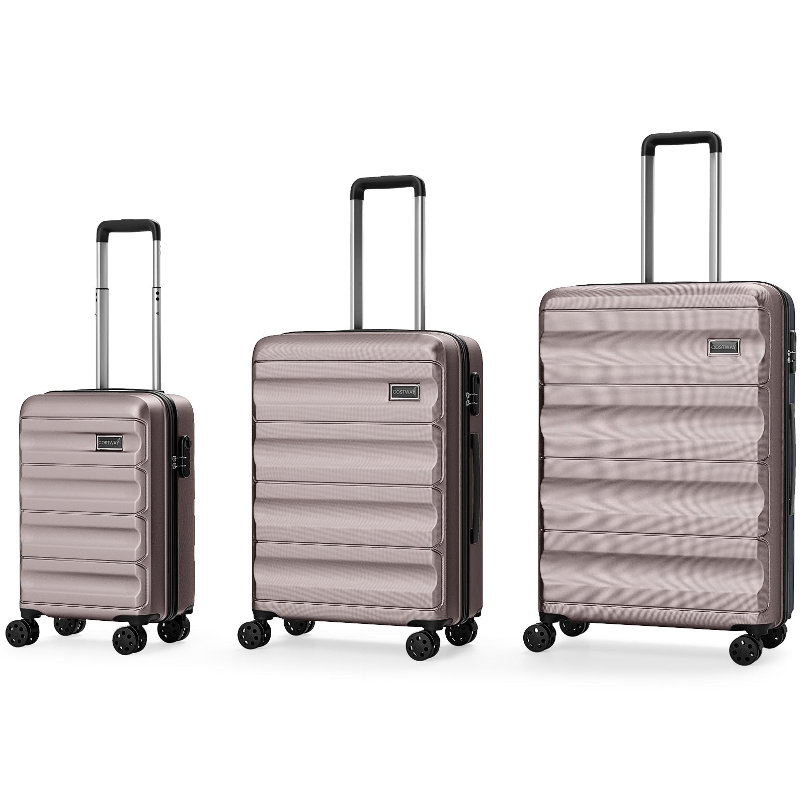 3-Piece Hardside Luggage Set 20/24/28 Inch Lightweight Hardside Suitcases