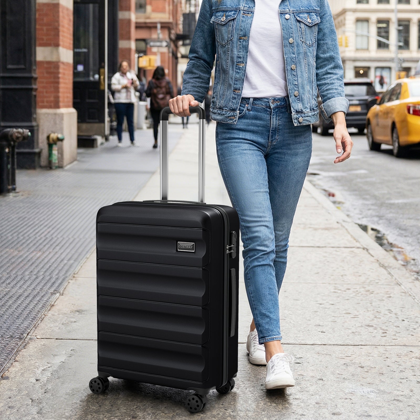 3-Piece Hardside Luggage Set 20/24/28 Inch Lightweight Hardside Suitcases