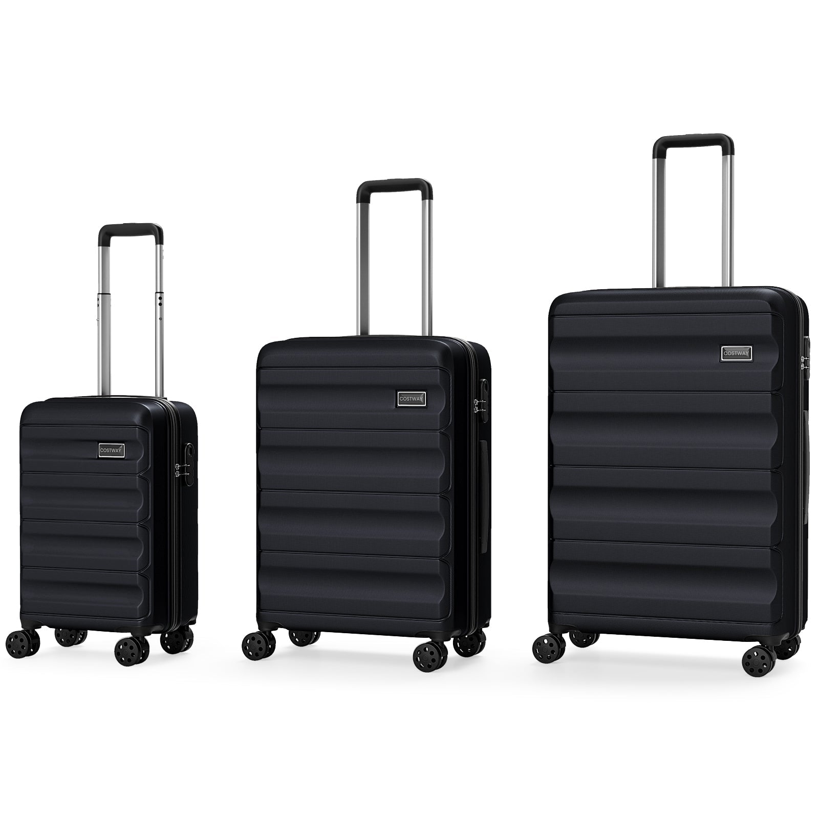 3-Piece Hardside Luggage Set 20/24/28 Inch Lightweight Hardside Suitcases