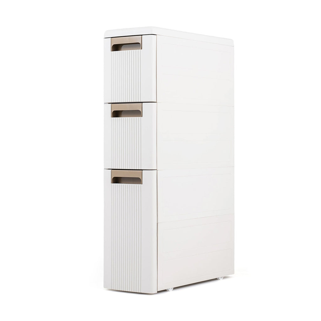 Narrow Storage Cabinet with Drawers and Removable Dividers