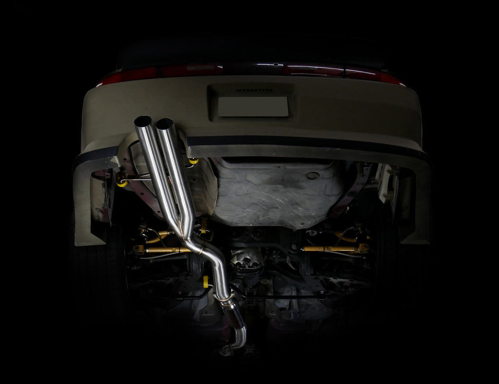 ISR Performance Series II - EP Dual Tip Blast Pipe Exhaust System - Resonated - 95-98 Nissan 240sx IS-S2EPDR-S14