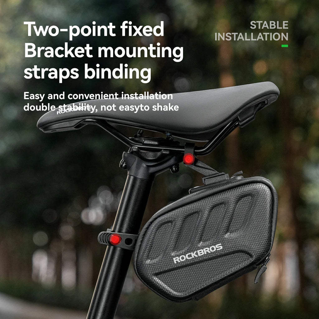 ROCKBROS 3D Shell Saddle Bike Seat Bag with Light Tail