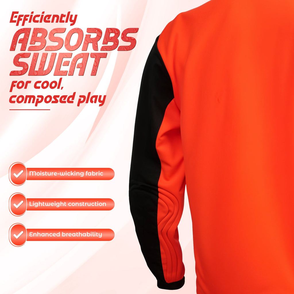 Vallejo Goalkeeper Jersey with Padded Elbows – Orange/Black