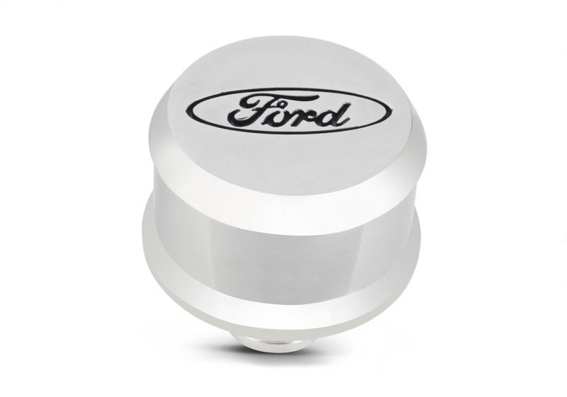 Ford Valve Cover Breather w/ Slant Edge Alm Polished FRD302-438