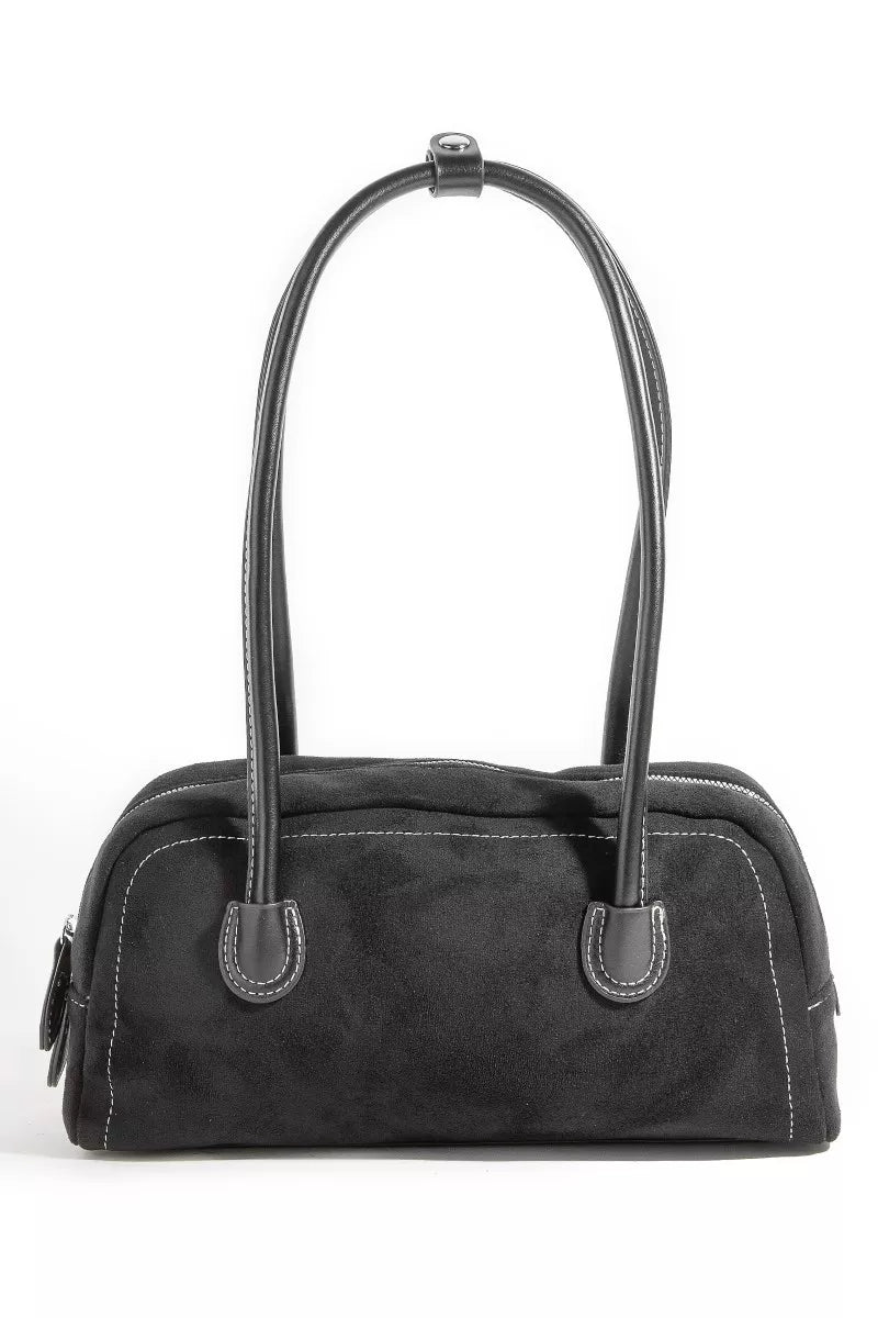 Fame Faux Suede Baguette Hand Bag