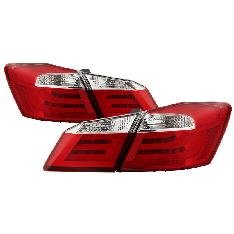 SPYDER xTune Honda Accord 2013-2015 4DR LED Tail Lights - Red Clear ALT-JH-HA13-LED-RC 9036651