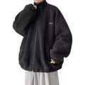 Men's Autumn And Winter Loose Casual Cotton-padded Clothes Fleece-lined Thickening Stand Collar Clothes