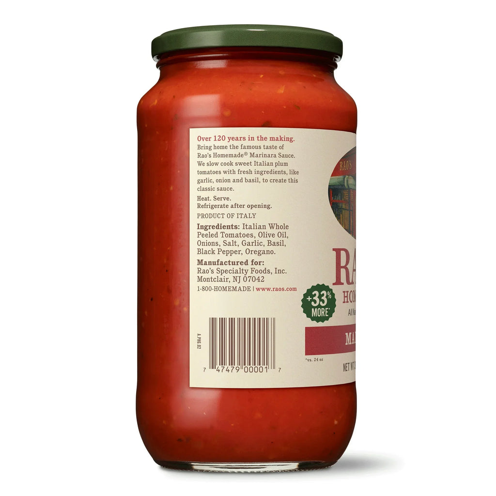 Rao's Homemade Marinara Sauce - Premium Italian Tomato Sauce, 32 oz (Case of 6)