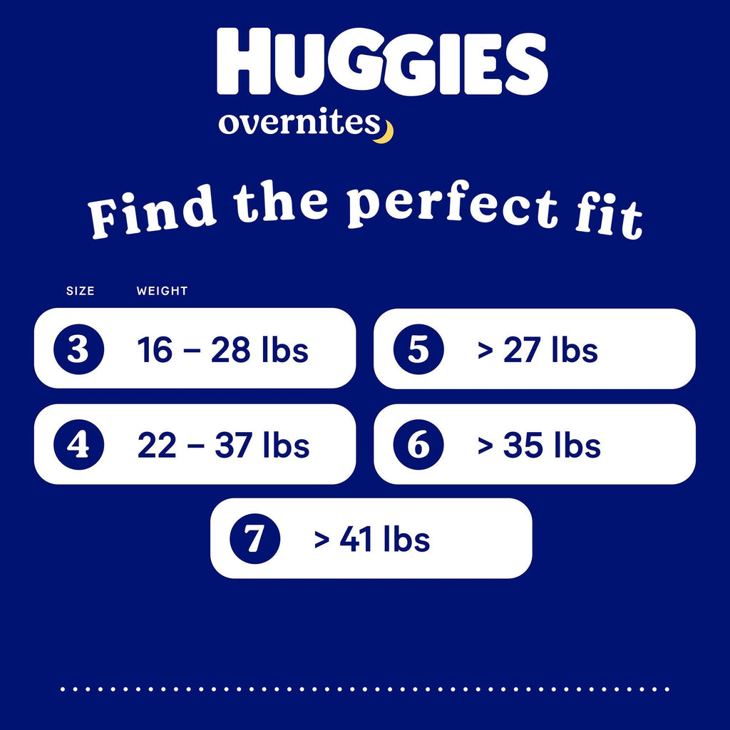 Unisex Baby Diaper Huggies® Overnites Size 7 Disposable Heavy Absorbency 54918