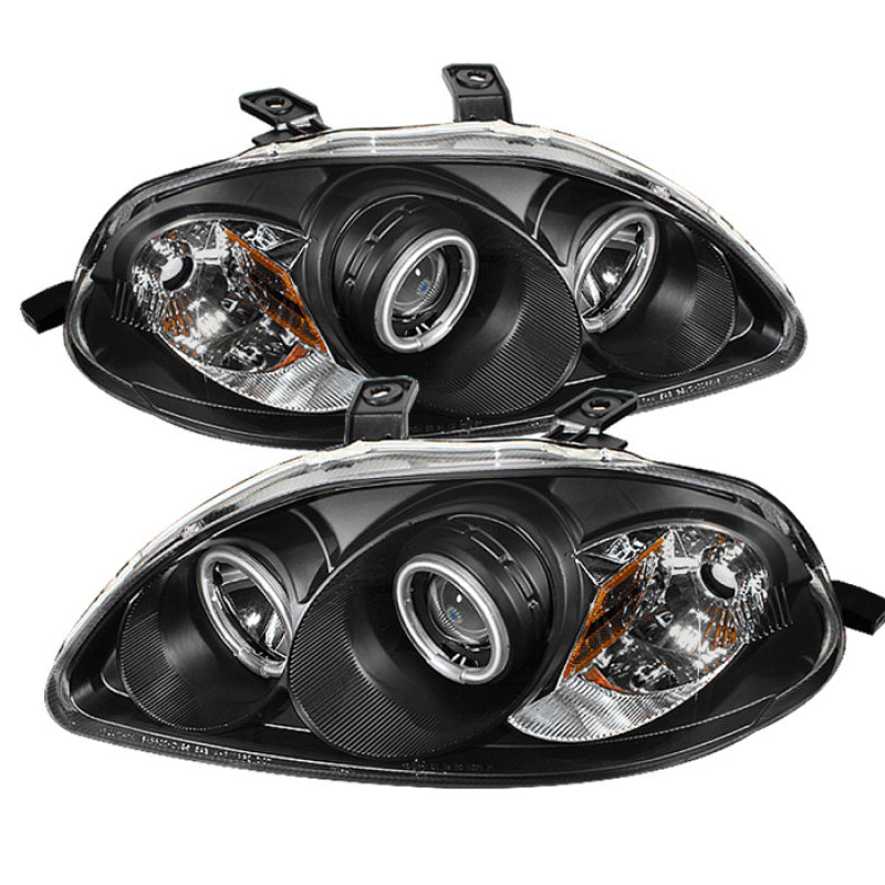 SPYDER Honda Civic 96-98 Projector Headlights CCFL Halo Black High H1 Low H1 PRO-YD-HC96-CCFL-BK 5029836