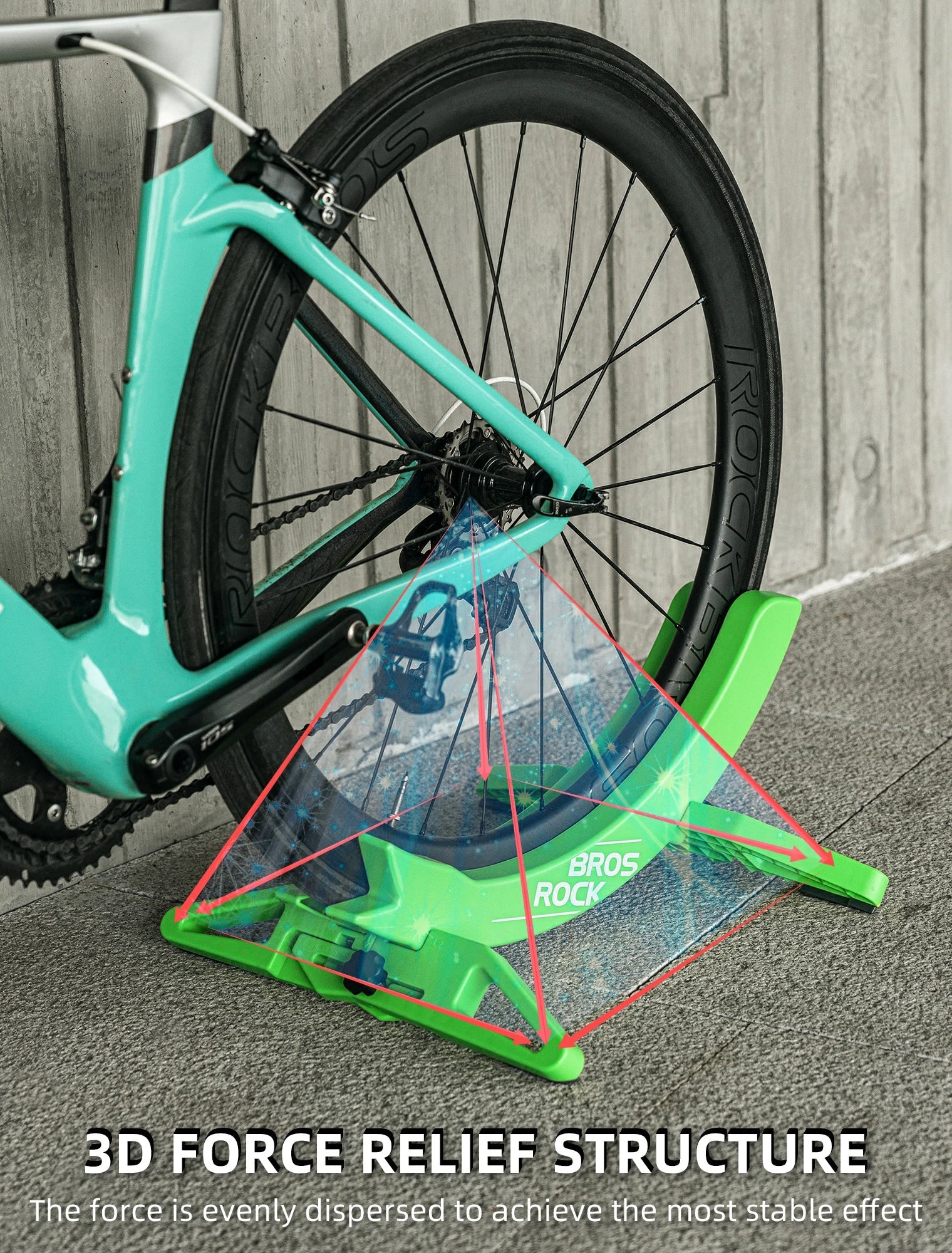 ROCKBROS Adjustable Bike Floor Stand for Versatile Tire Sizes