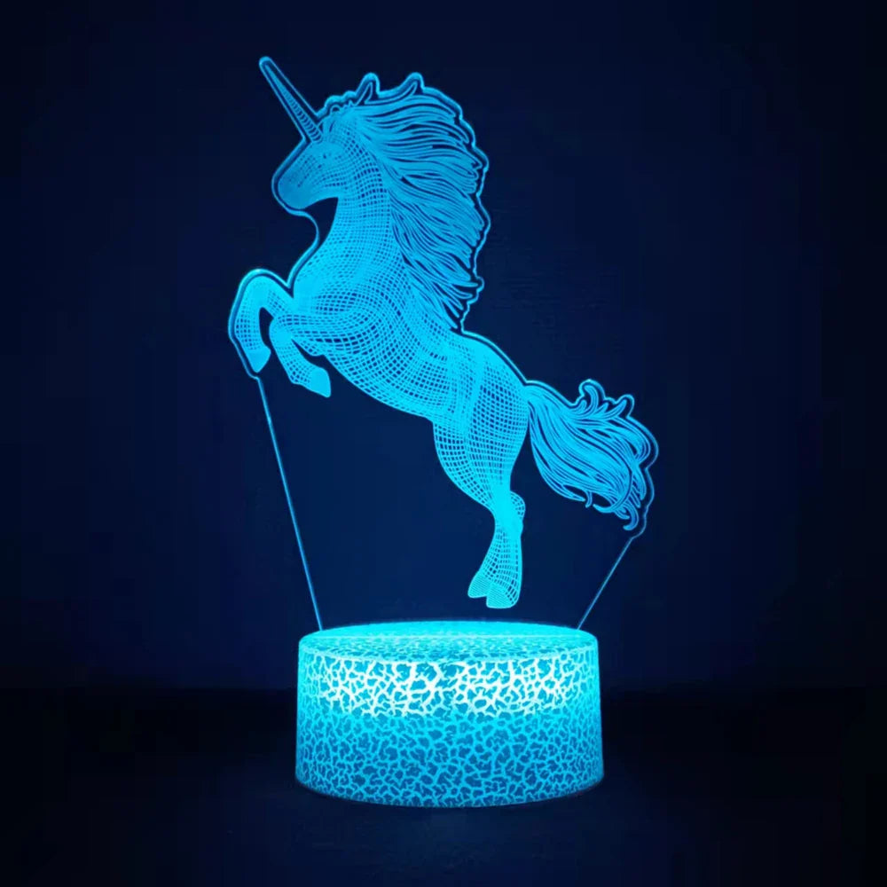 3D LED Unicorn Night Light - 16 Colors, Remote & Touch Control | Kids Night Lamp Gift - PhishStones Products