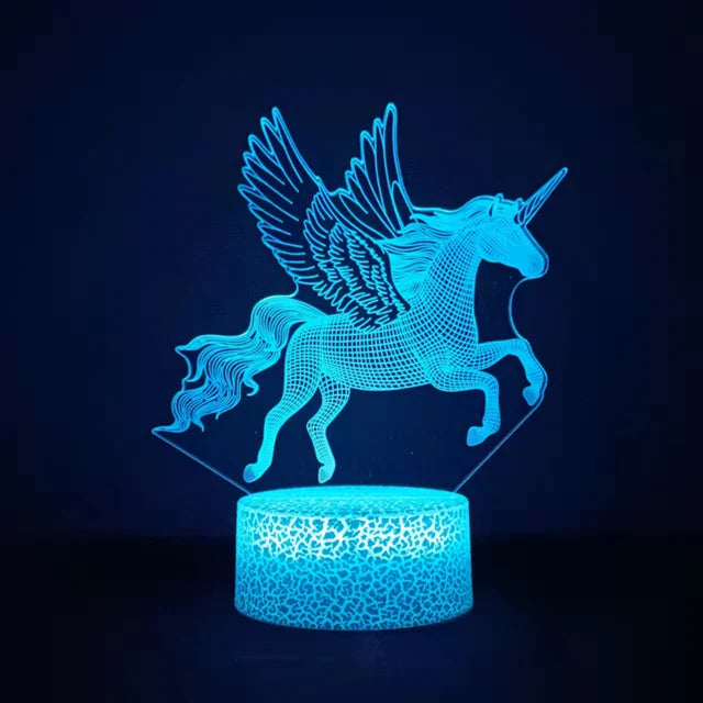 3D LED Unicorn Night Light - 16 Colors, Remote & Touch Control | Kids Night Lamp Gift - PhishStones Products